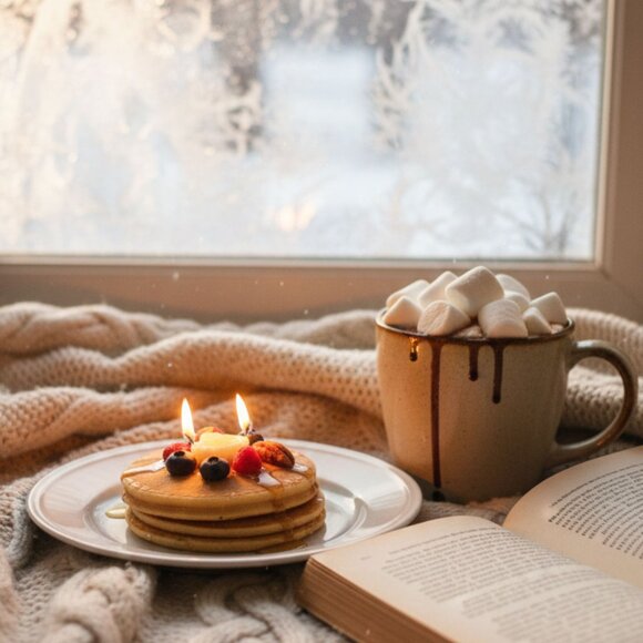 Cafe Delights Pumpkin Spice Pancake Scented Soy Wax Candle - Picture 7 of 11